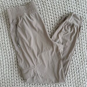 Old Navy High-Waisted SleekTech Khaki Joggers with Zipper Pocket